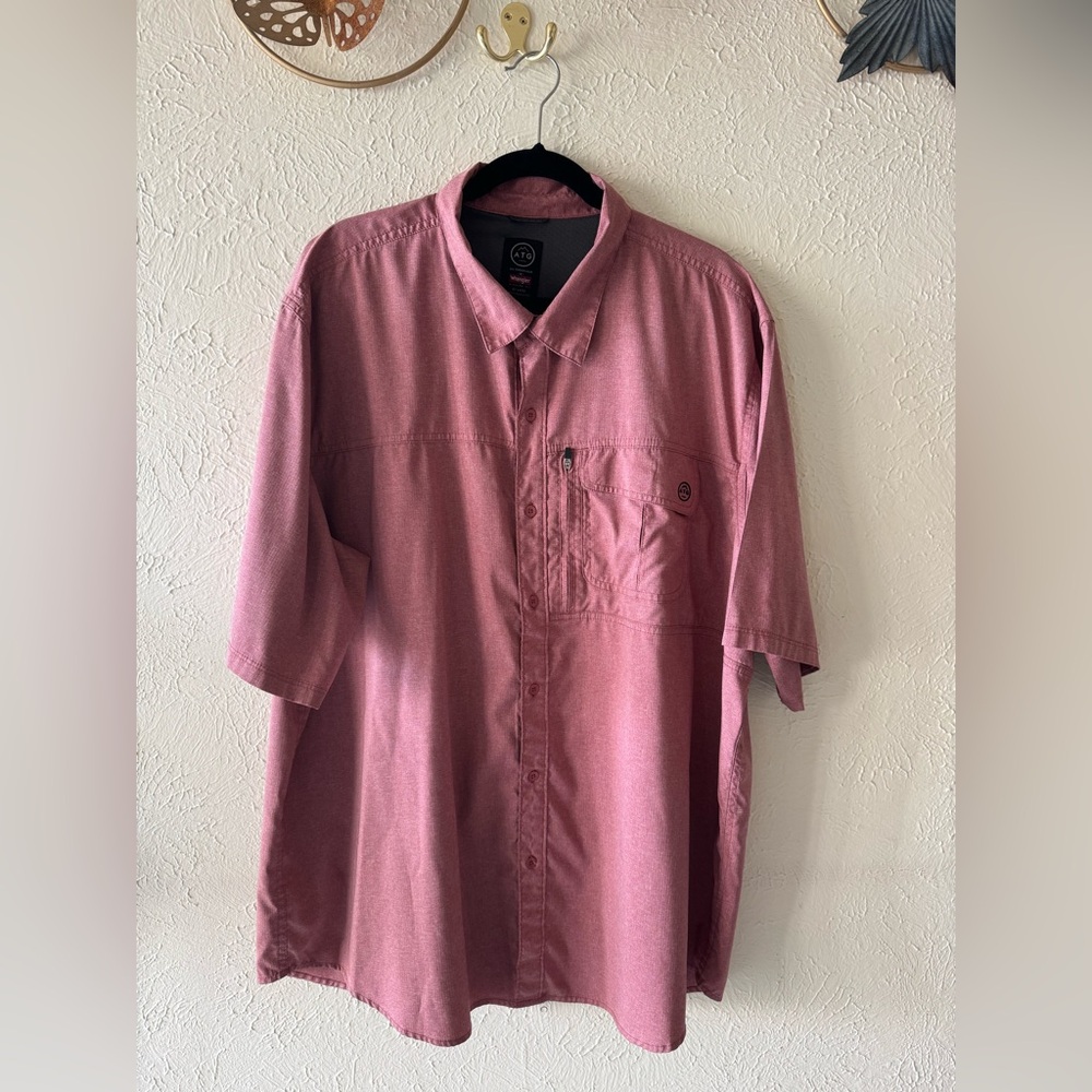Wrangler ATG Men’s Button-Up Shirt – Regular Fit, 2XL